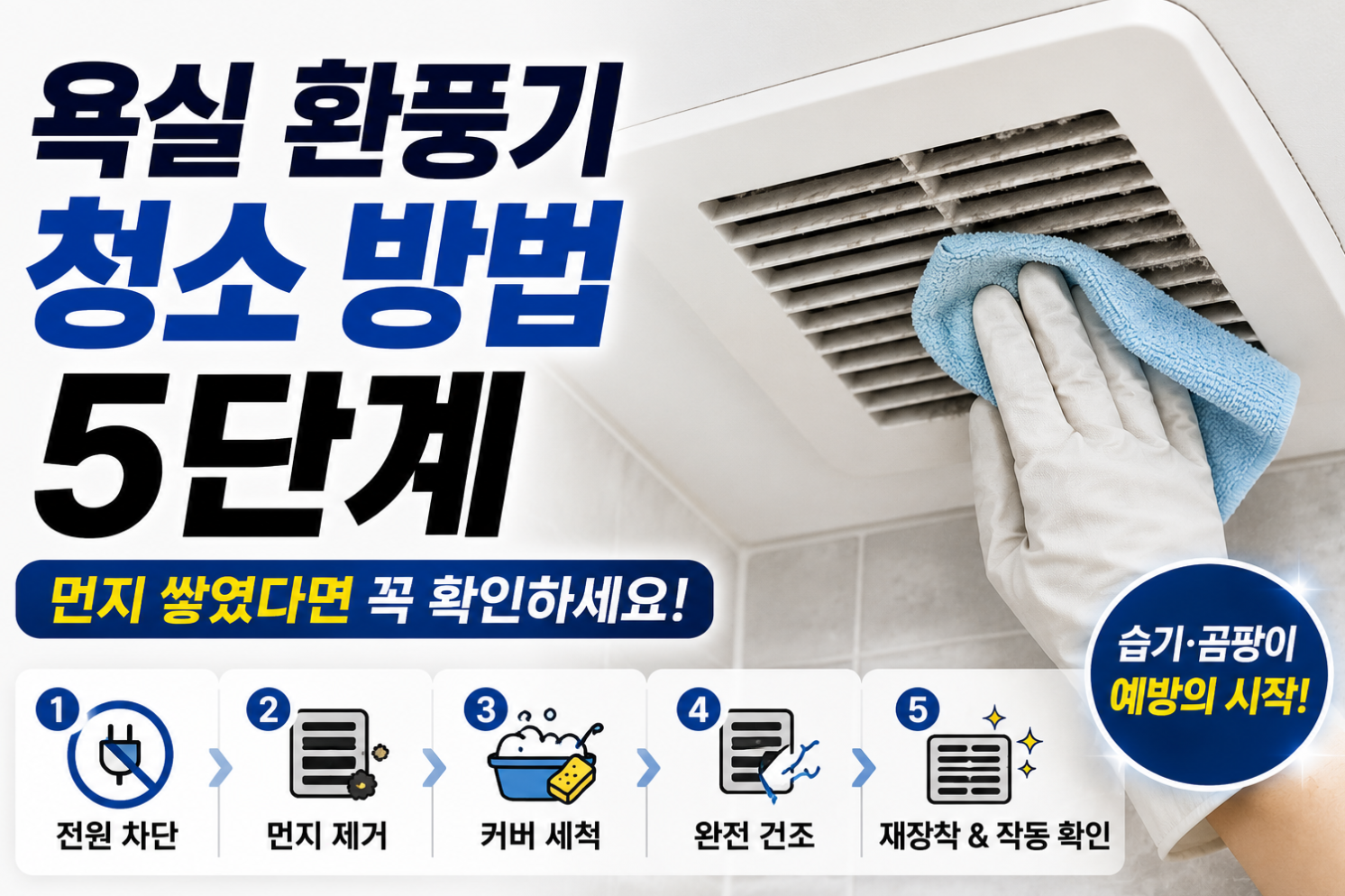 욕실 환풍기 청소방법 5단계 썸네일