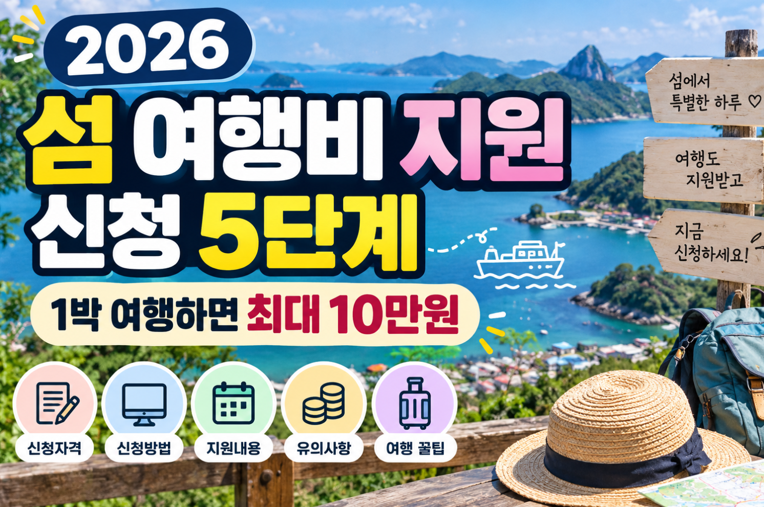 섬여행비 지원 신청5단계 썸네일
