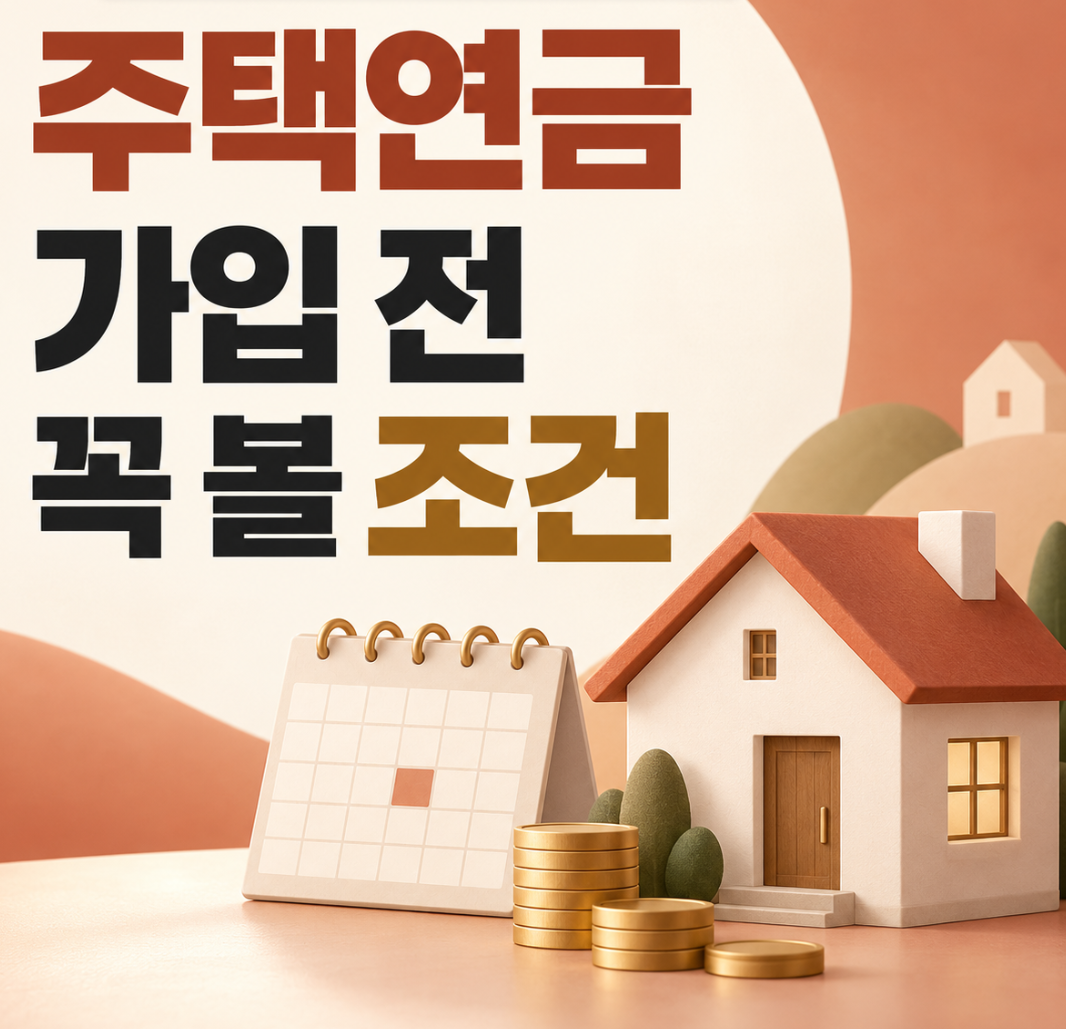 주택연금 가입 전 꼭 볼 조건 썸네일